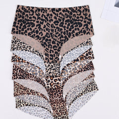 6pcs Leopard Print Briefs Comfy & Breathable Intimates Panties