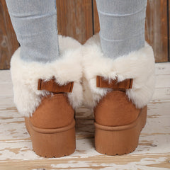 Women's Plush Lined Thermal Snow Boots - Non Slip Wear Resistance Shoes