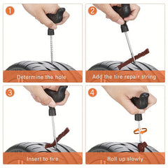Tubeless Tire Repair Kit Auto Tire Plug Tool for Car Truck RV Trailer Punctures