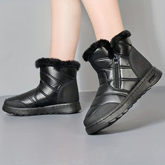 Women's Waterproof Non slip Snow Boots Thickened Zipper Winter Warm Hiking Boots