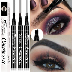 CmaaDu 4 Fork Eyebrow Pencil Waterproof Makeup