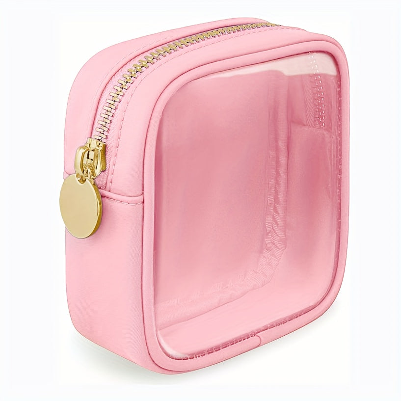 Clear Travel Makeup Bag Small Cosmetic Zipper Pouch Translucent Coin Purse