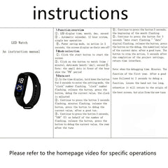 LED Display Sports Bracelet Watch Set Unisex