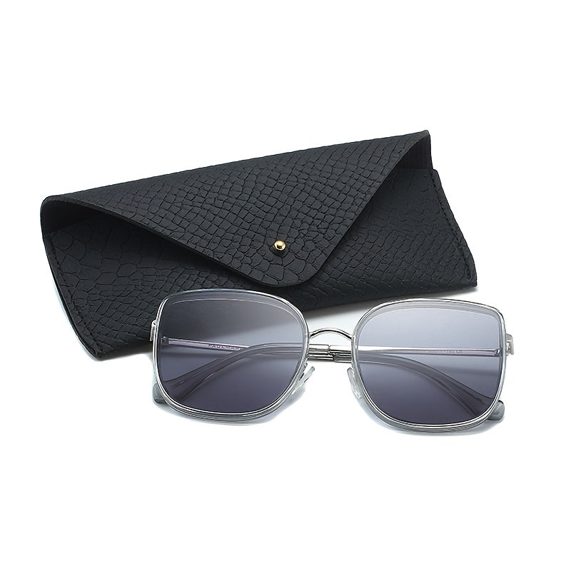 Embossed Leather Sunglasses Pouch Eyewear Case Storage Box