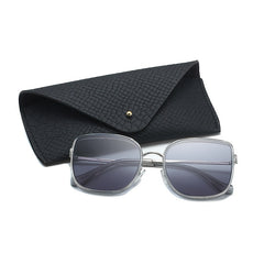 Embossed Leather Sunglasses Pouch Eyewear Case Storage Box