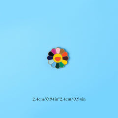 Girls Casual Rainbow Sunflower Pin Decorative Accessories
