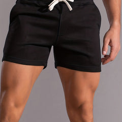 Men's Cotton Sports Shorts Quick Dry Casual 3 4 Pants Pockets Jogger