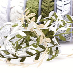 25mm 15m Leaf Ribbon DIY Floral Ribbon Flower Packaging Accessories