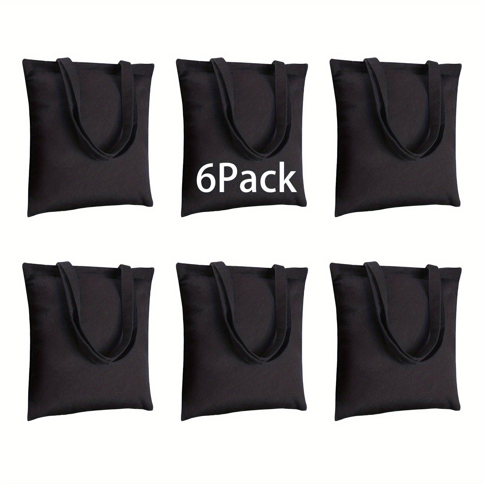 Large Canvas Tote Bags - Pack of 4, 6, or 12