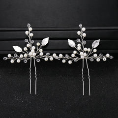 2pcs Women's Rhinestone Wedding Hair Comb Set