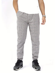 Vintage Plaid Casual Pants Men's Slacks Business Banquet