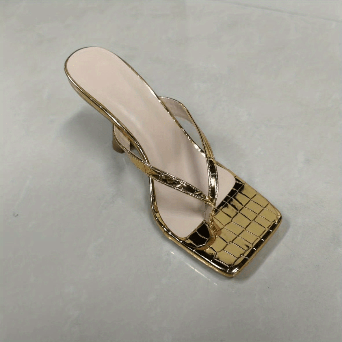 Women's Golden Stiletto Heeled Sandals Clip Toe Outdoor Shoes