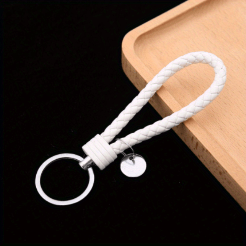 Bohemian Style Braided Leather Rope Keychain for Girls Couple Bag Car Pendant