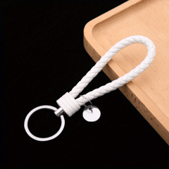 Bohemian Style Braided Leather Rope Keychain for Girls Couple Bag Car Pendant