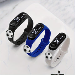 Boys LED Touchable Cartoon Football Sports Watch