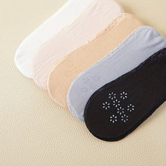 5 Pairs Floral Lace No Show Socks for Women