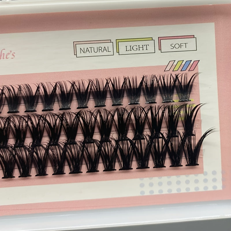 60 Cluster Lashes 40D D Curling Mix 10 12 14mm DIY Eyelash Extension