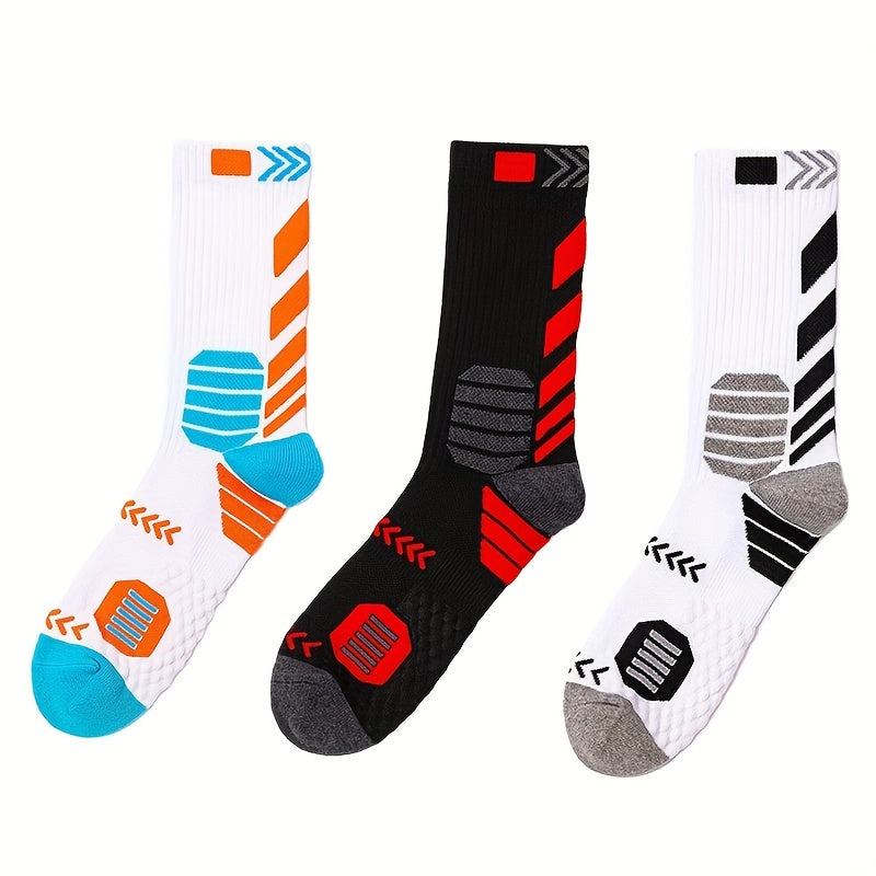 3 Pairs Sport Socks for Skateboard Basketball Runn