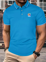 Rabbit Skeleton Pattern Men's Golf Shirt