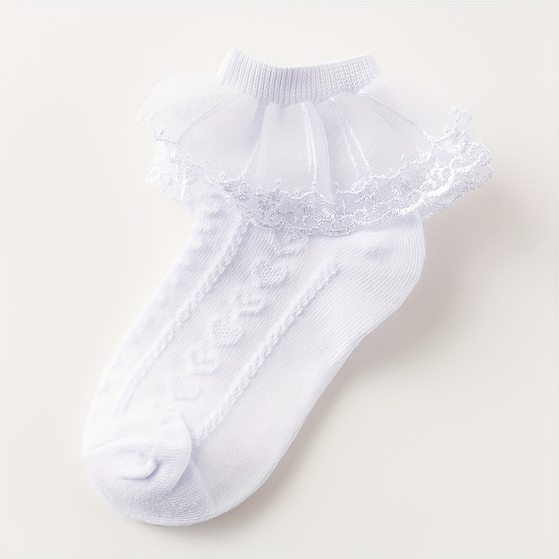 Baby Lace Solid Socks Girls Breathable Mesh Princess Sock Dance Socks