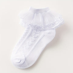 Baby Lace Solid Socks Girls Breathable Mesh Princess Sock Dance Socks