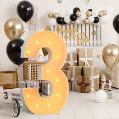 Luminous Marquee Numbers 0-9 Birthday and Anniversary Decoration