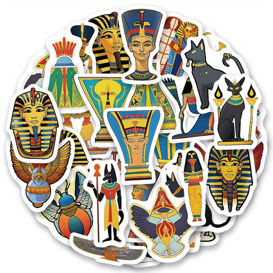 50pcs Ancient Egypt Waterproof Stickers For Laptop Waterbottle Phone