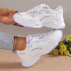 Women's Mesh Chunky Sneakers Breathable Thick Bottom Walking Shoes