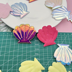 20pcs Iridescent Shell Stickers for Bag Clothing Hair Clip DIY Accessories