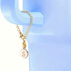 2pcs Initial Letter Cup Handle Charm Decorative Pendant Accessories