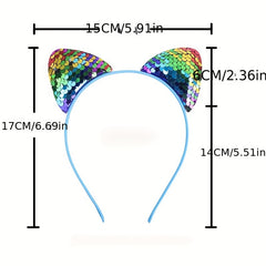 Sequin Cat Ears Hair Hoop Hair Accessories For Girls