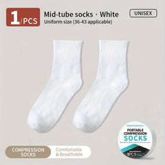 5 Pairs Disposable Wash Cotton Compression Socks