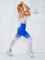 Tie Dye Yoga Set: Sports Bra & High Waist Leggings