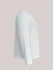 Solid Long Sleeve Knit Top
