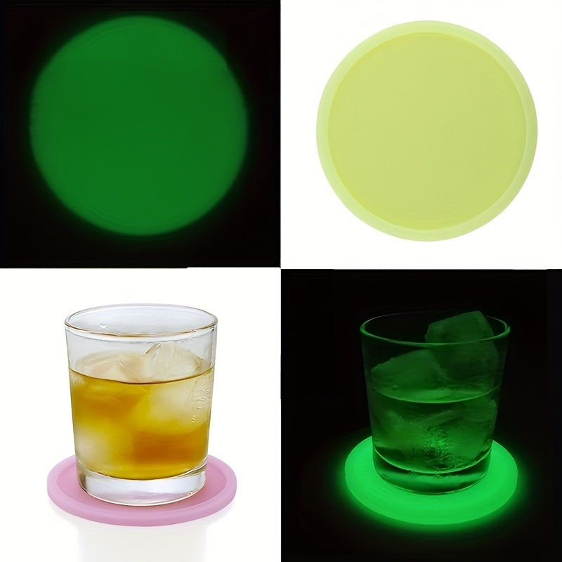 Silicone Coaster Luminous Coaster Pink Yellow Non slip Mat