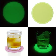 Silicone Coaster Luminous Coaster Pink Yellow Non slip Mat