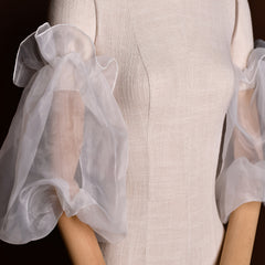 Organza Bridal Sleeves Detachable Puff Tulle Wedding Accessories