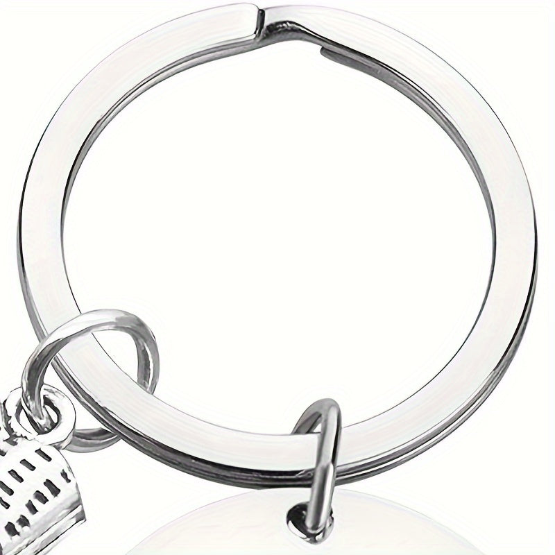 Stainless Steel Keychain Graduation Inspirational Key Chain Men Women