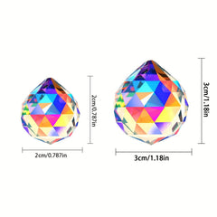 10pcs Clear AB Glass Crystal Ball Prism Pendant Sun Catcher Gardening Light