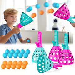 20pcs Throw and Catch Ball Set with 4pcs Catching Rackets