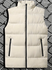 Men's Warm Winter Zipper Pockets Down Vest