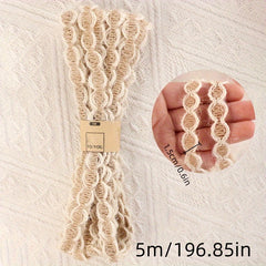 1pc DIY Decorative Hemp Rope Half Circular Crossed Lace Hemp Rope