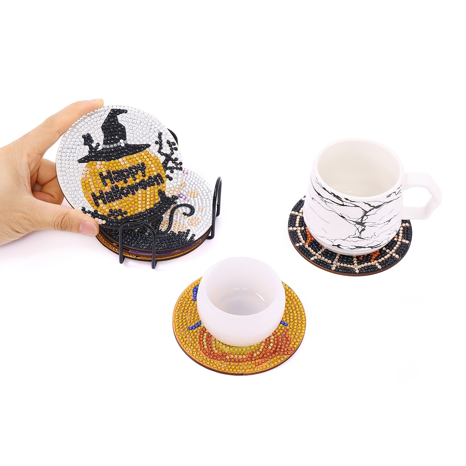 6pcs Diamond Painting Coasters DIY Originality Coasters