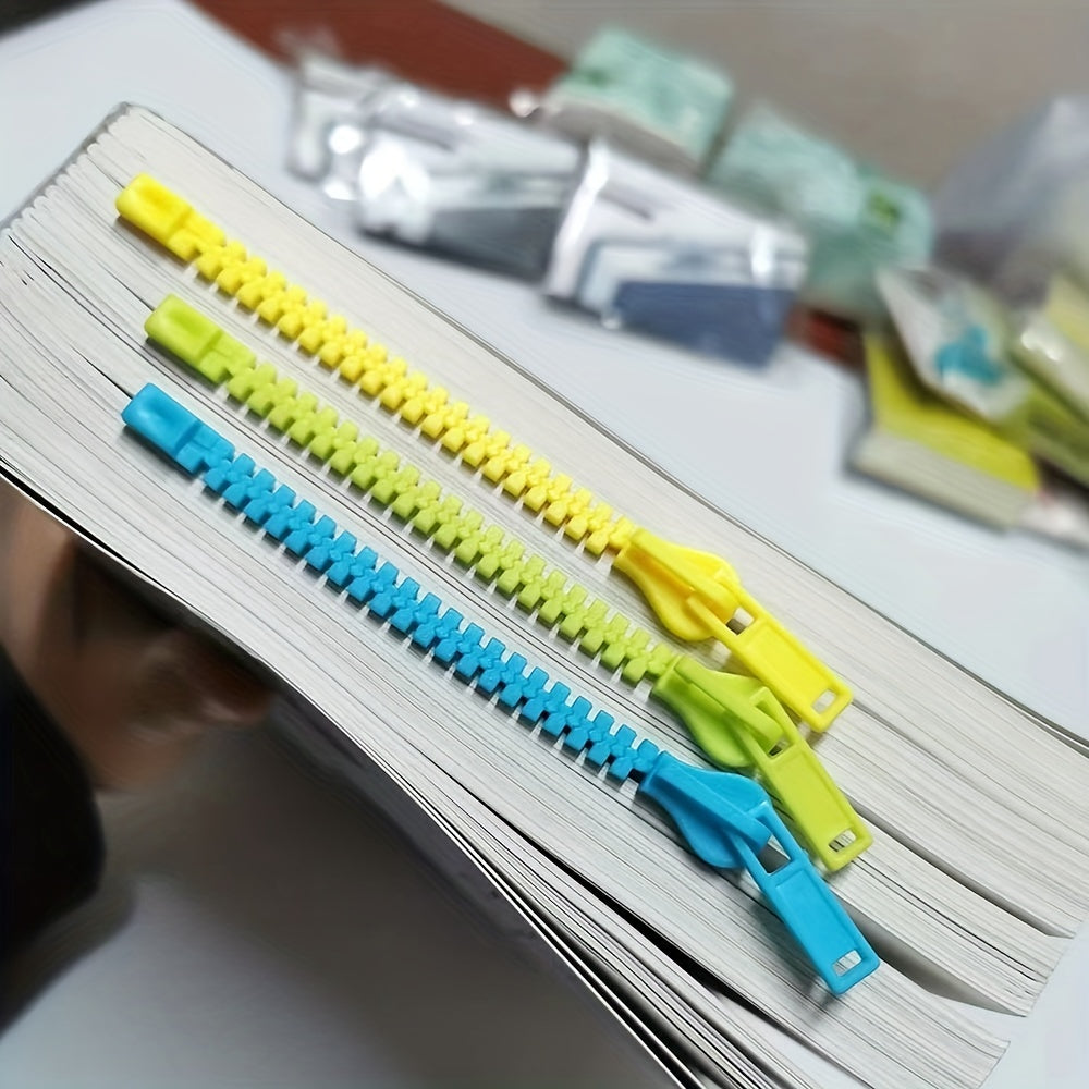 Creative Zipper Bookmark Reading Memo Notepad Marking Student