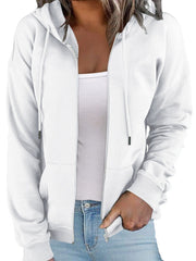Oversized Zip Up Long Sleeve Hoodie