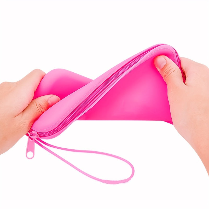 Waterproof Silicone Cosmetic Bag for Women Toiletry Storage Makeup Organizer