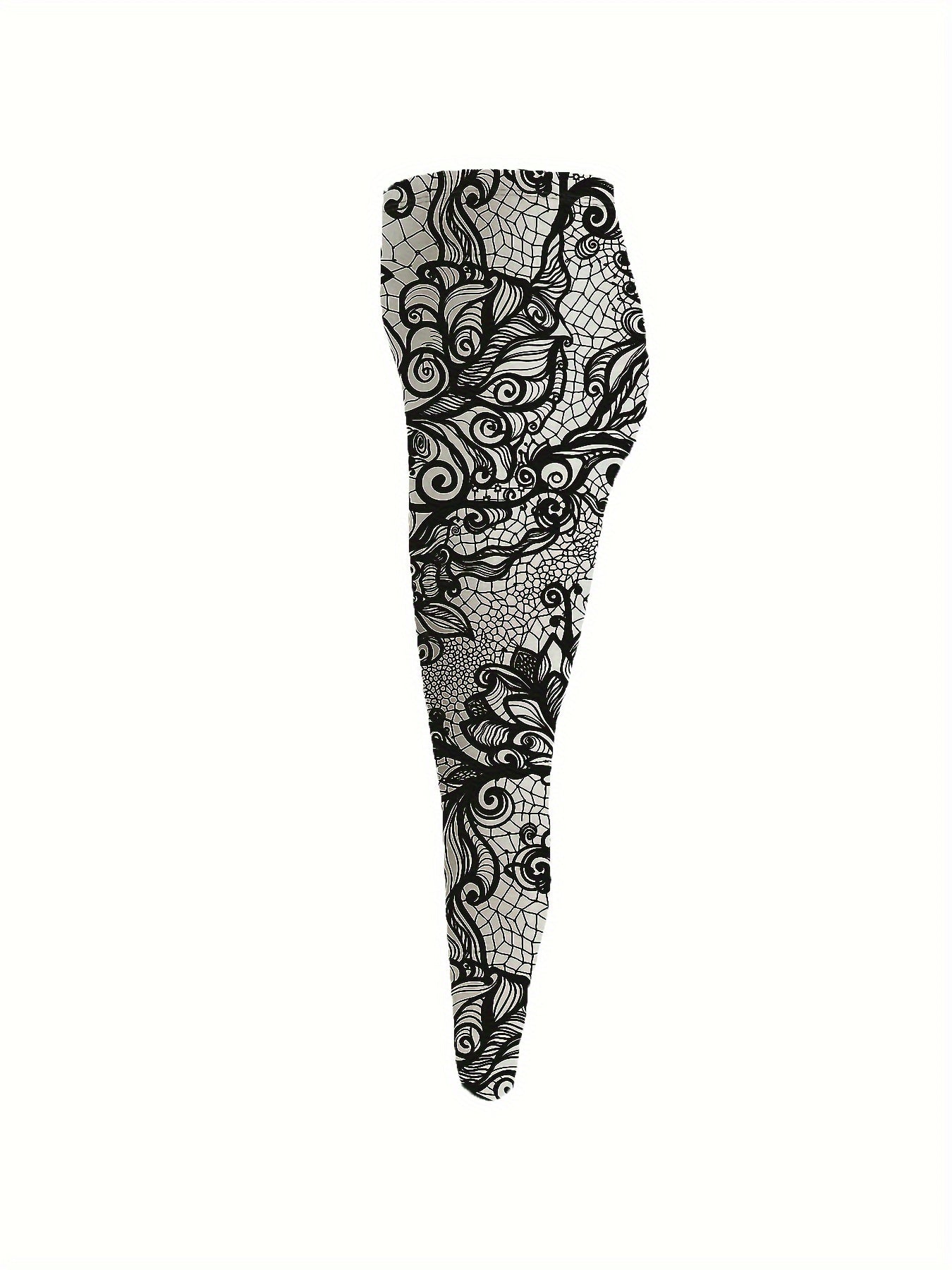 Floral Print Stretch Skinny Leggings