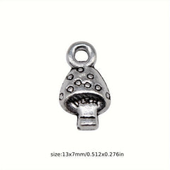 30pcs Little Mushroom Charm Alloy Pendant DIY Jewelry 13x7mm