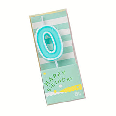 1pc Macaron 0-9 Digital Birthday Party Candles Smokeless Tasteless Decoration