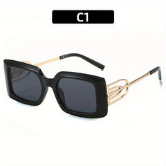 Square Jelly Sunglasses Casual Gradient Glasses UV400